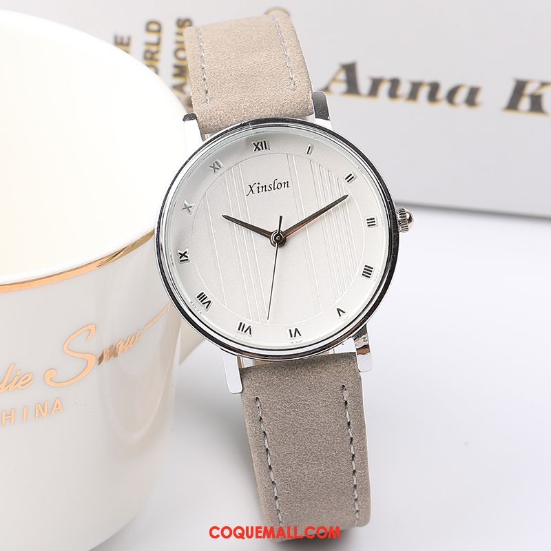 Gant Femme Tendance Montre À Bracelet Simple, Gant Poudre Fleurs De Cerisier