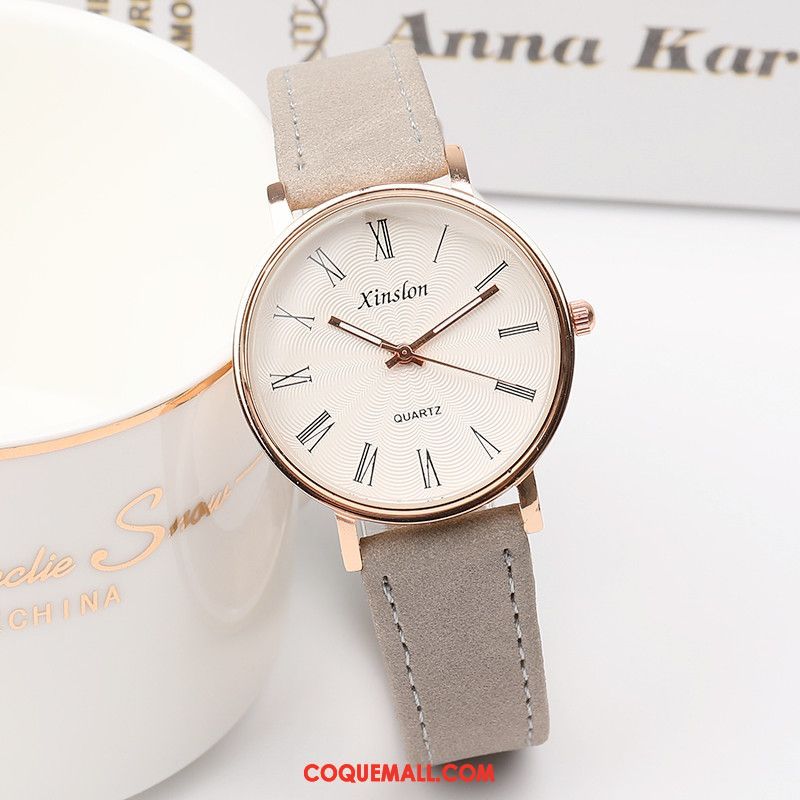 Gant Femme Tendance Montre À Bracelet Simple, Gant Poudre Fleurs De Cerisier