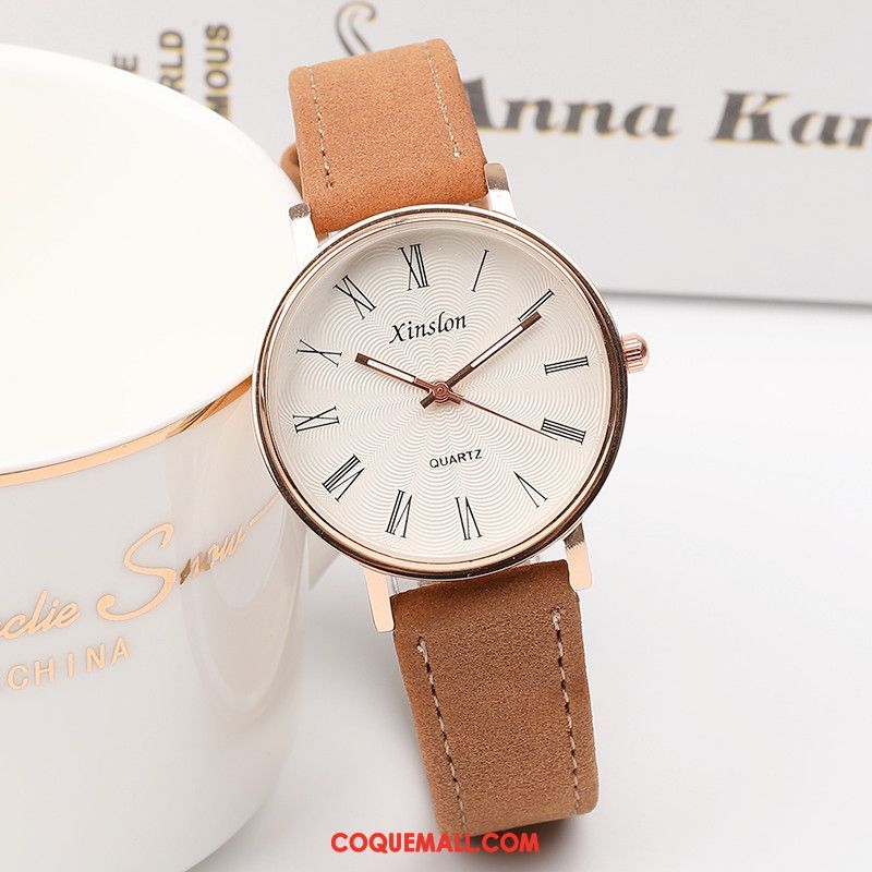 Gant Femme Tendance Montre À Bracelet Simple, Gant Poudre Fleurs De Cerisier