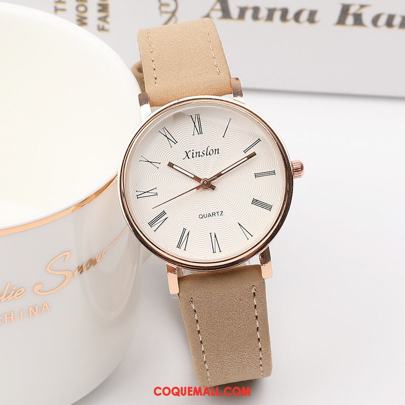 Gant Femme Tendance Montre À Bracelet Simple, Gant Poudre Fleurs De Cerisier