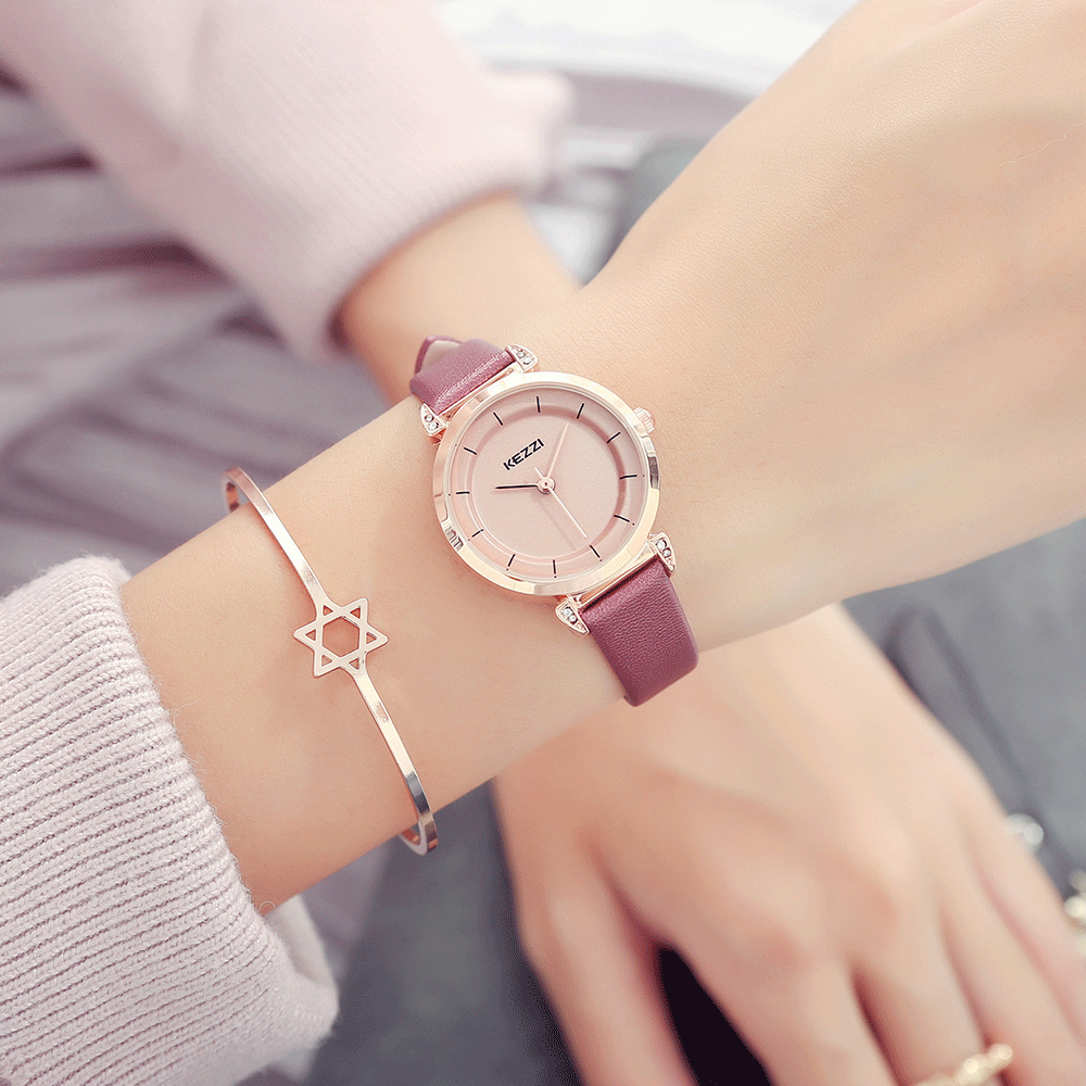 Gant Femme Étanche Frais Montre À Bracelet, Gant Violet Loisir