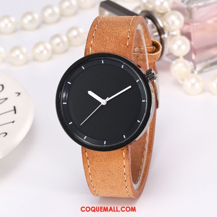 Gant Femme Étudiant Montre À Quartz Simple, Gant Confortable Ceinture