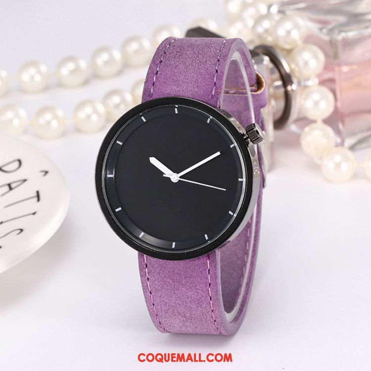 Gant Femme Étudiant Montre À Quartz Simple, Gant Confortable Ceinture