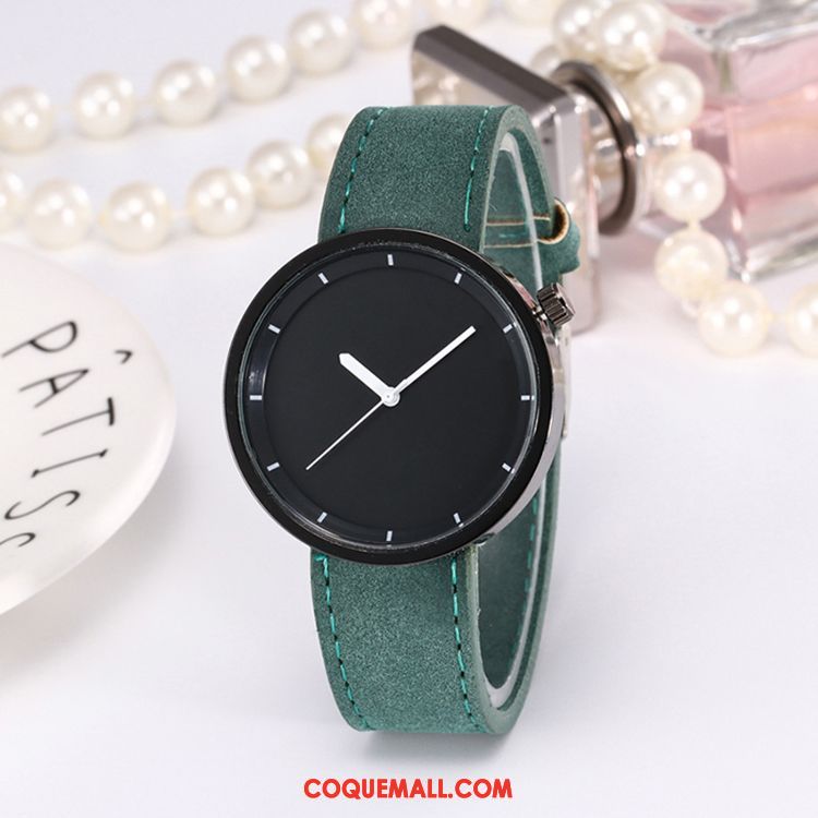 Gant Femme Étudiant Montre À Quartz Simple, Gant Confortable Ceinture