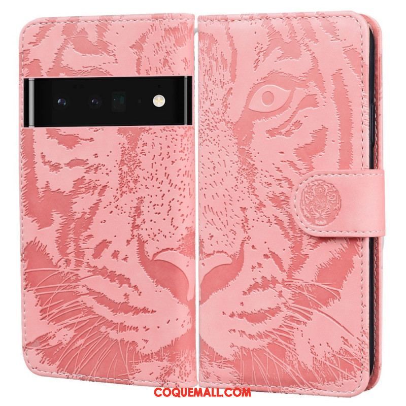 Housse Google Pixel 6 Pro Empreinte Face de Tigre