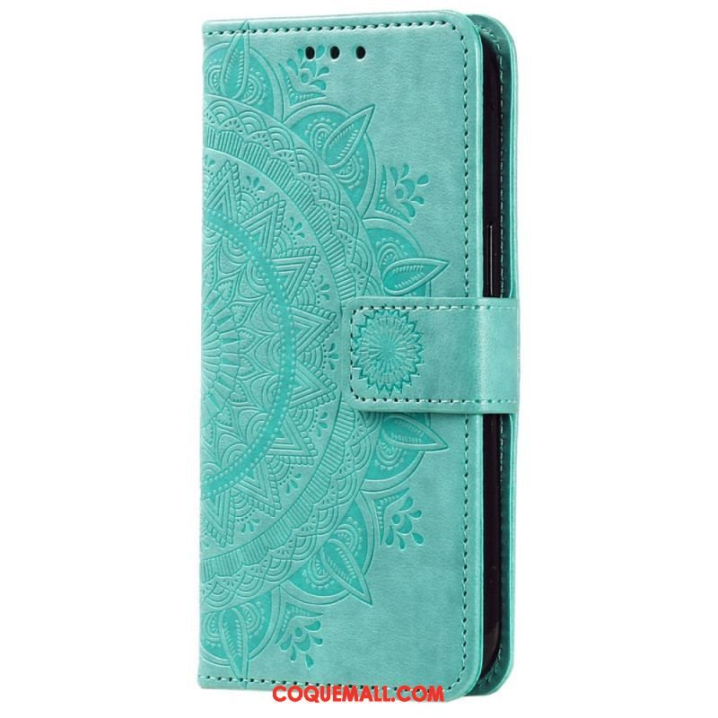 Housse Huawei Mate 50 Pro Mandala Soleil avec Lanière