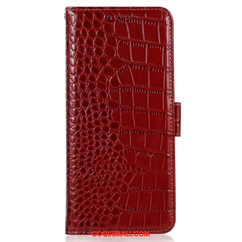 Housse Huawei Mate 50 Pro Style Crocodile RFID