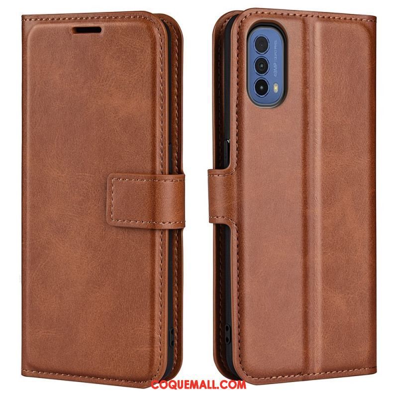 Housse Moto E40 / E30 / E20 Effet Cuir Slim Extrême