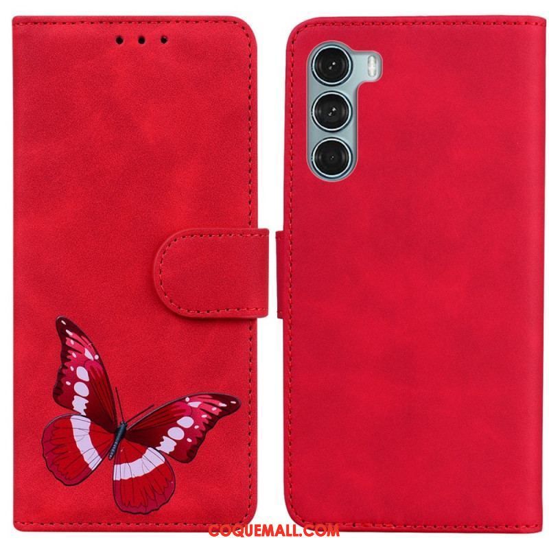 Housse Moto G200 5G Skin-Touch Papillon