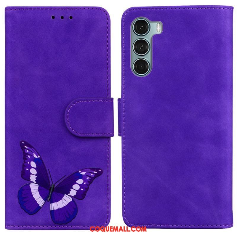 Housse Moto G200 5G Skin-Touch Papillon