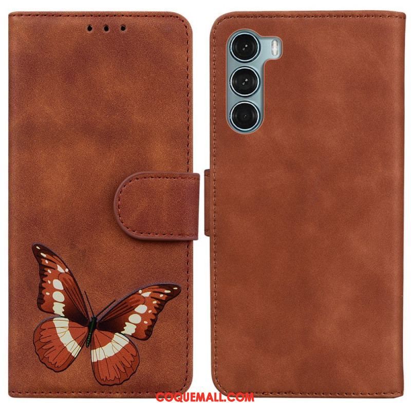 Housse Moto G200 5G Skin-Touch Papillon