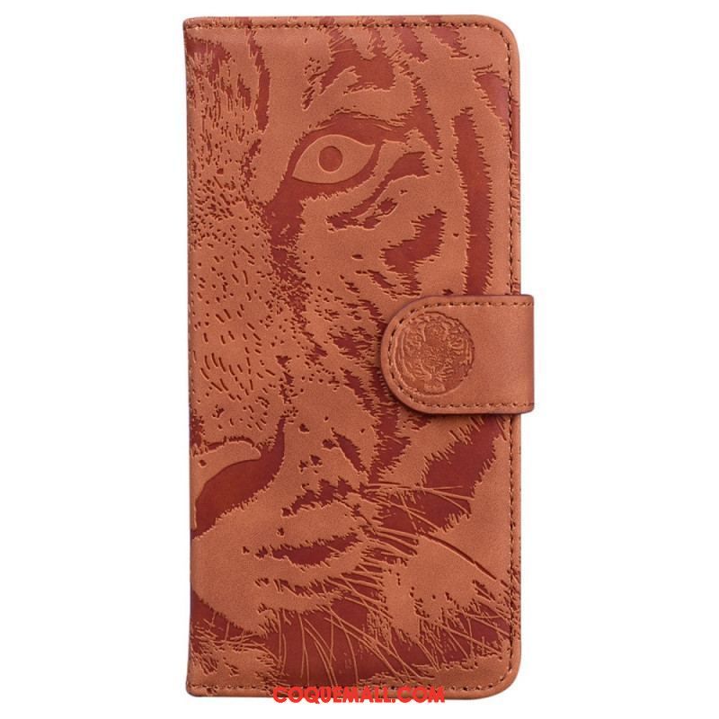 Housse Moto G41 / G31 Empreinte Face de Tigre