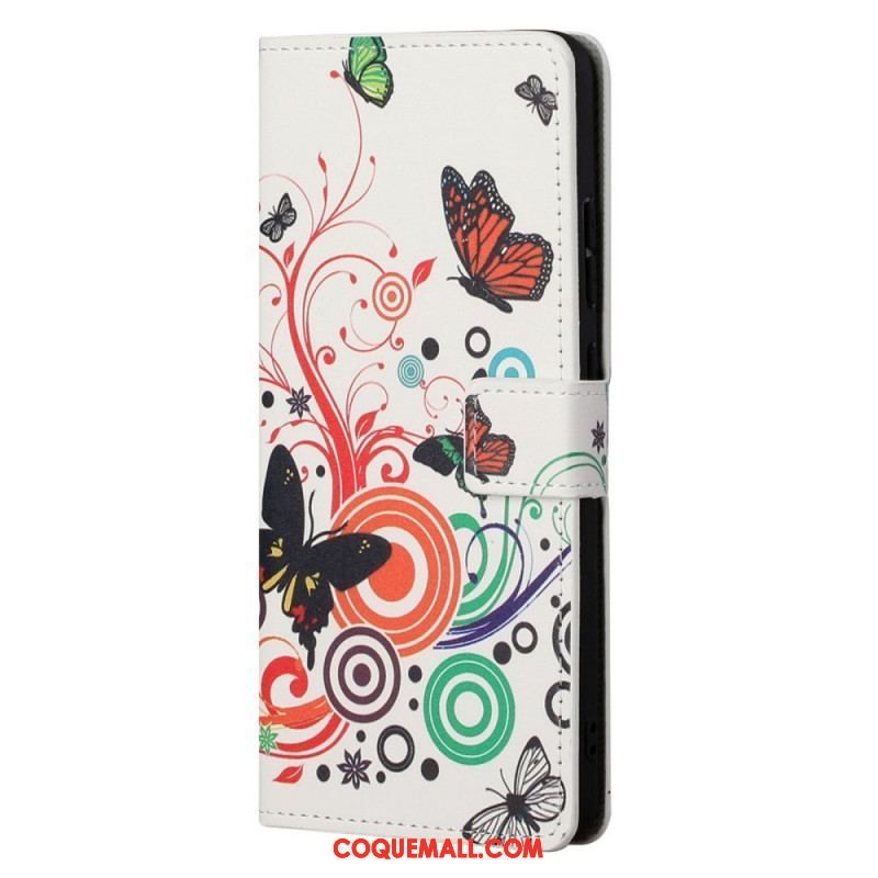 Housse Moto G41 / G31 Papillons et Fleurs