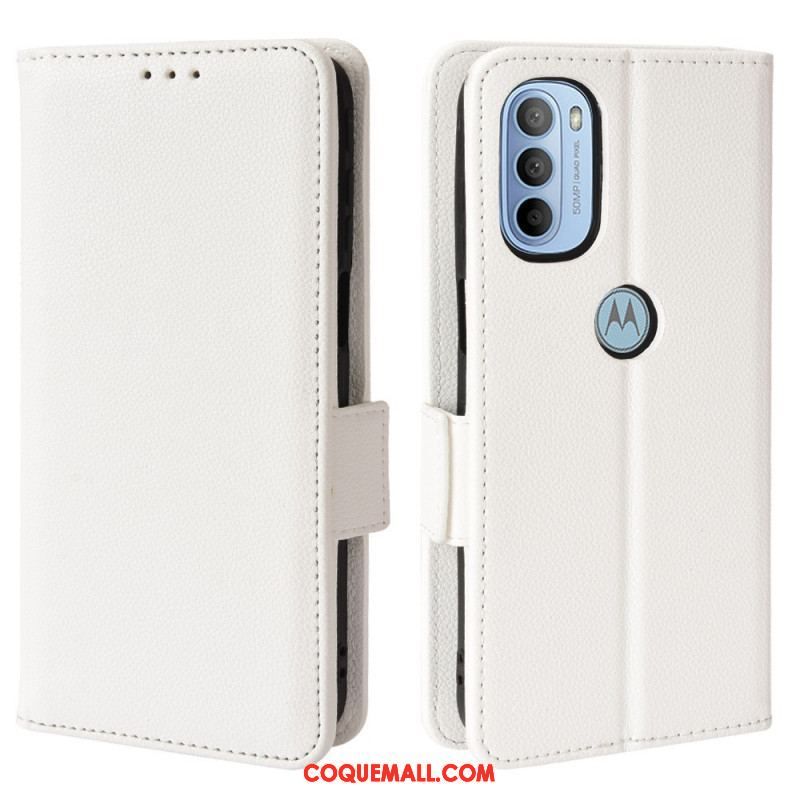 Housse Moto G41 / G31 Rabat Double Litchi New Colors