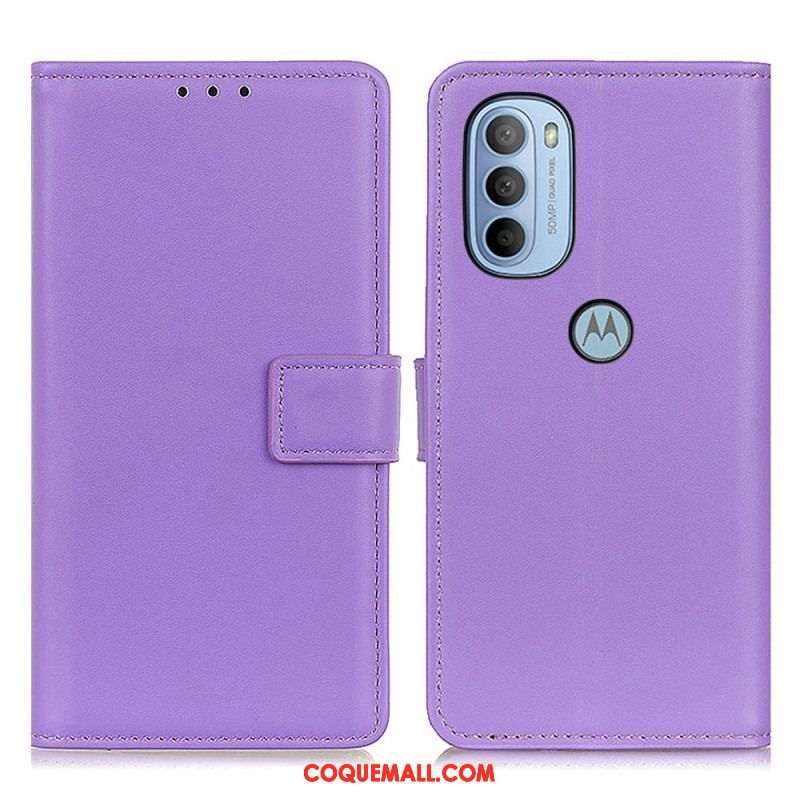 Housse Moto G41 / G31 Simili Cuir Simple