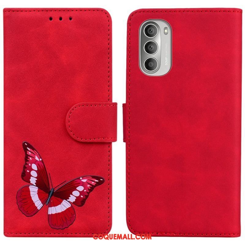 Housse Moto G51 5G Skin-Touch Papillon