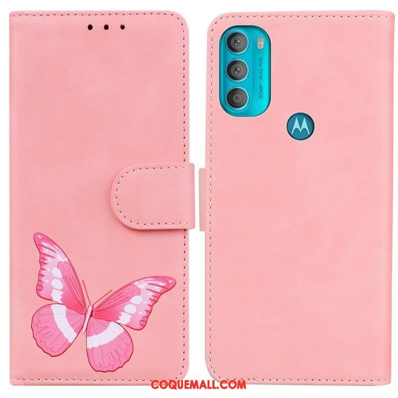 Housse Moto G71 5G Skin-Touch Papillon