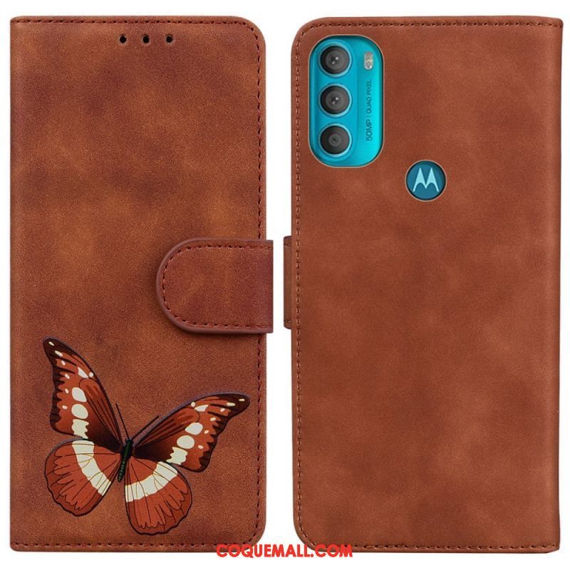 Housse Moto G71 5G Skin-Touch Papillon