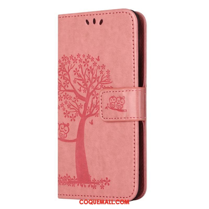 Housse Moto G73 5G Arbre aux Hiboux
