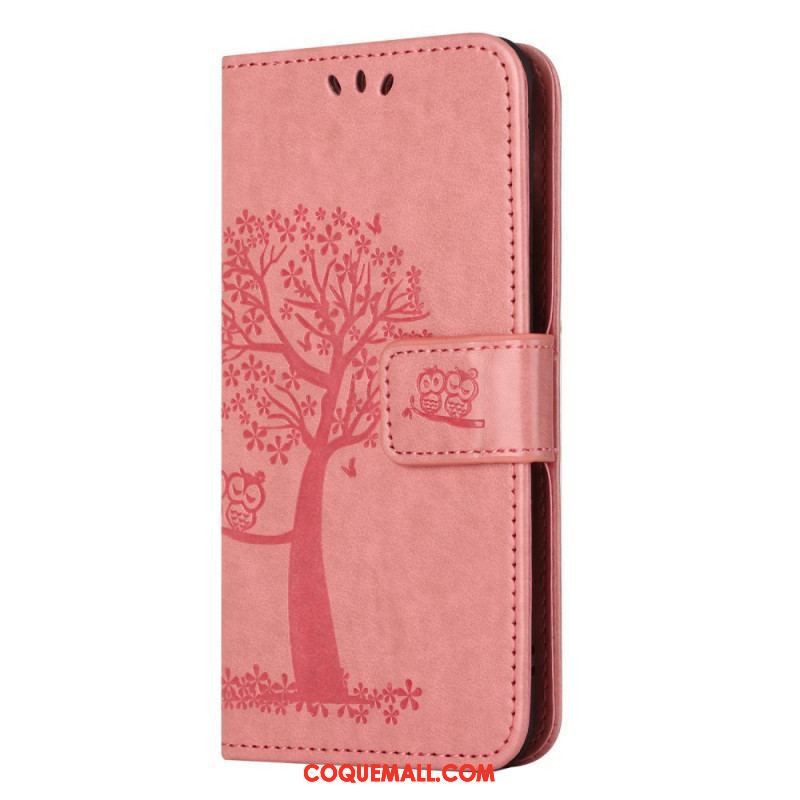 Housse Moto G73 5G Arbre aux Hiboux