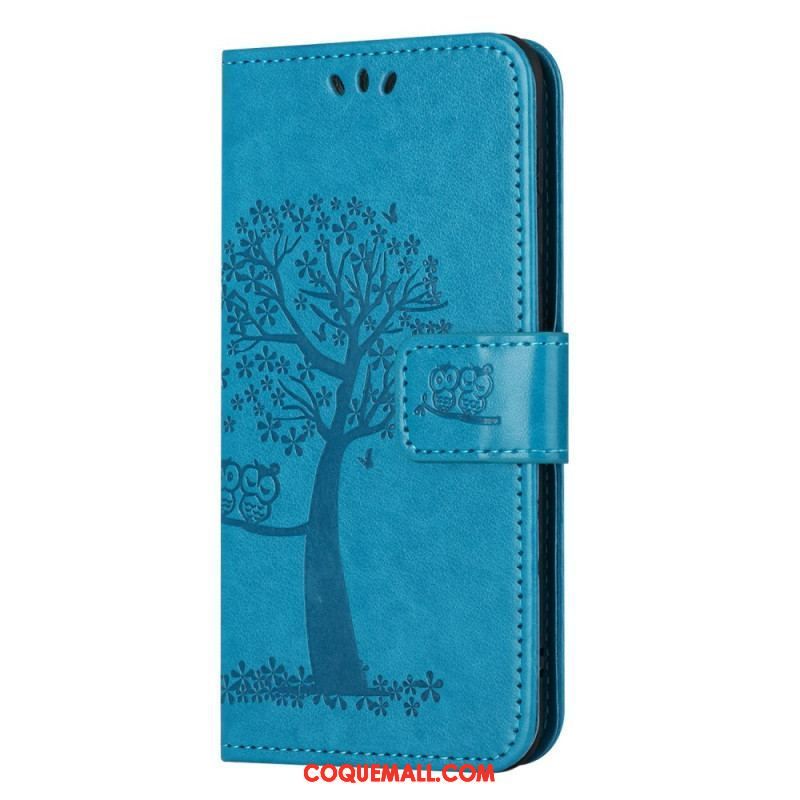 Housse Moto G73 5G Arbre aux Hiboux