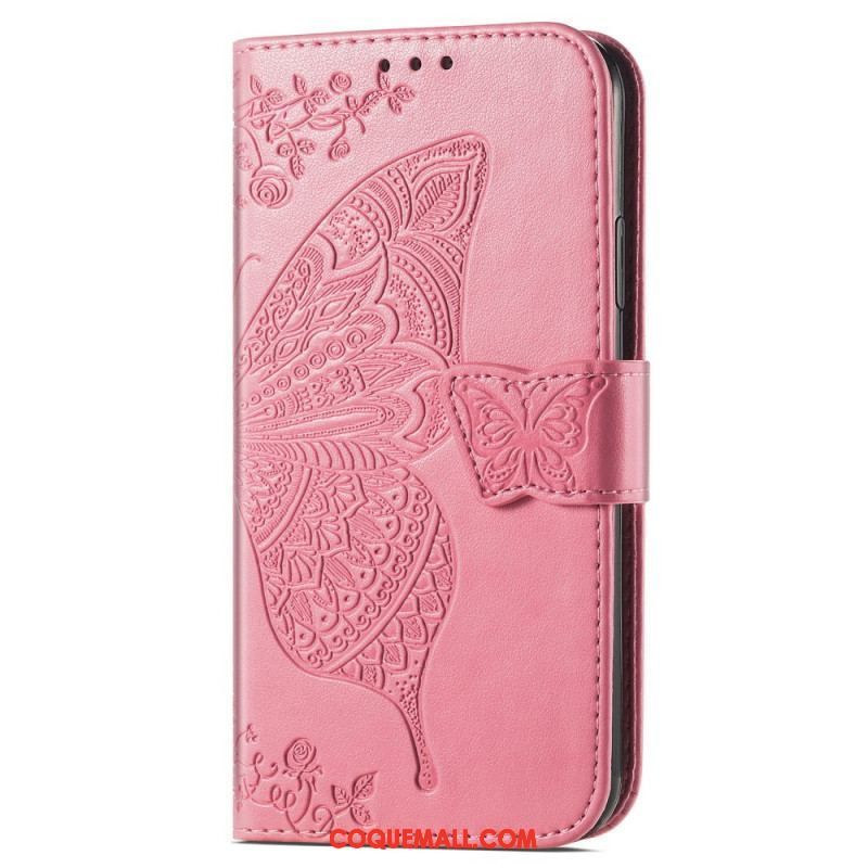 Housse Moto G73 5G Papillon Baroque