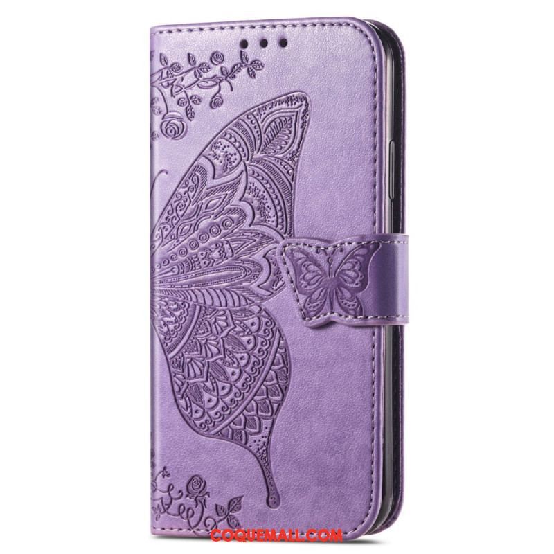 Housse Moto G73 5G Papillon Baroque