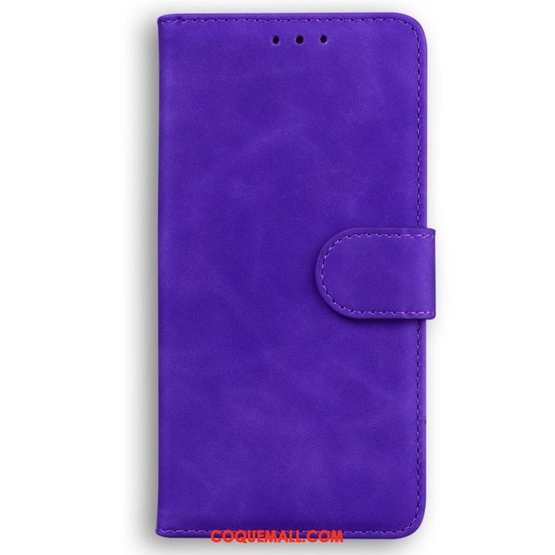 Housse Moto G73 5G Unie Coutures Apparentes