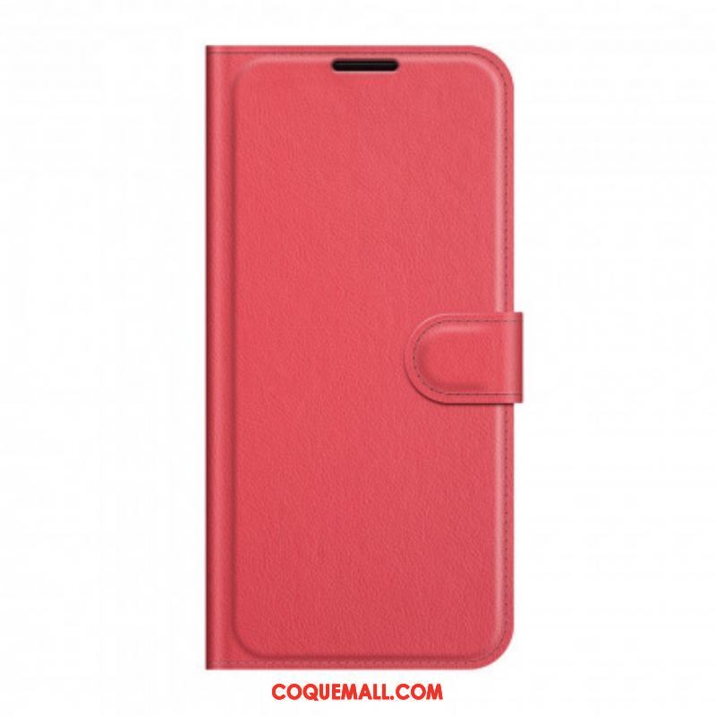 Housse Motorola Edge 20 Lite Simili Cuir Litchi Classique