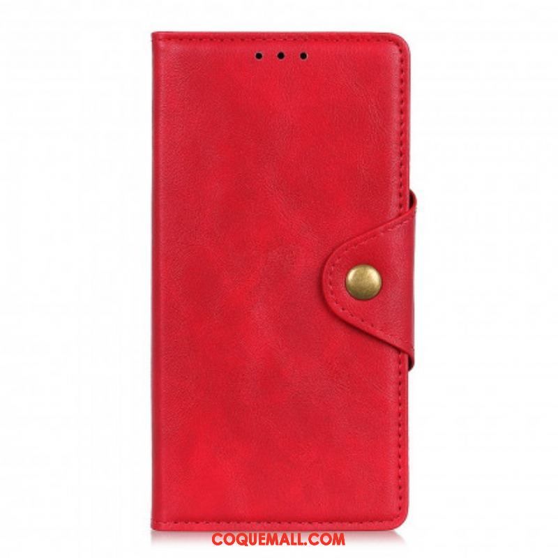 Housse Motorola G60s Simili Cuir Bouton