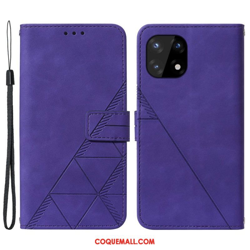 Housse OnePlus 10 Pro 5G Effet Cuir Pyramide