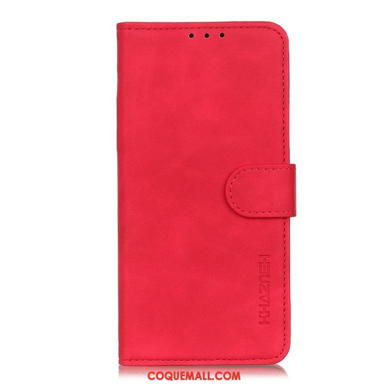 Housse OnePlus 10 Pro 5G Matte Effet Cuir Vintage KHAZNEH