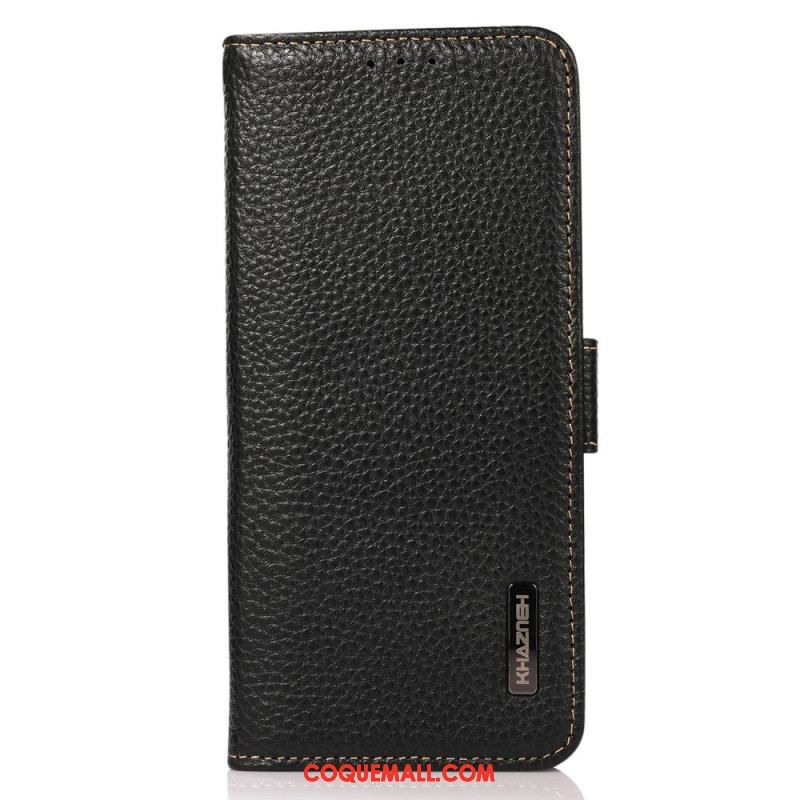 Housse OnePlus 10T 5G Cuir Litchi KHAZNEH RFID