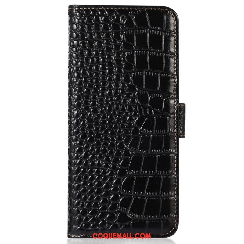 Housse OnePlus 10T 5G Style Crocodile RFID