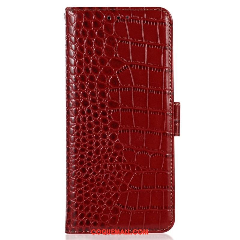 Housse OnePlus 10T 5G Style Crocodile RFID