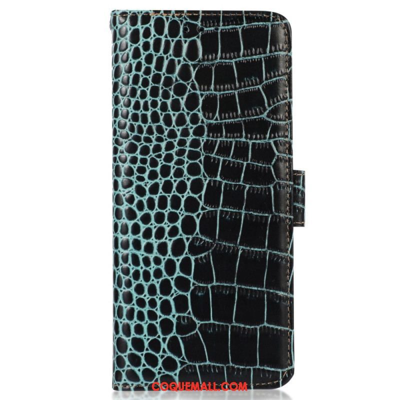 Housse OnePlus 10T 5G Style Crocodile RFID