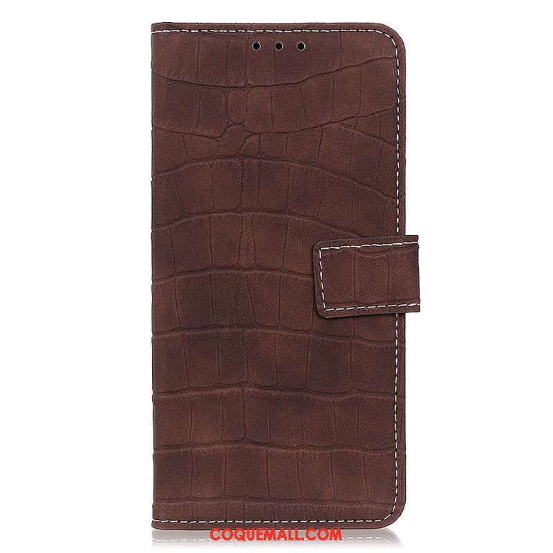 Housse OnePlus 10T 5G Style Peau de Crocodile