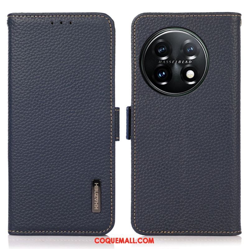 Housse OnePlus 11 5G Cuir Litchi KHAZNEH RFID