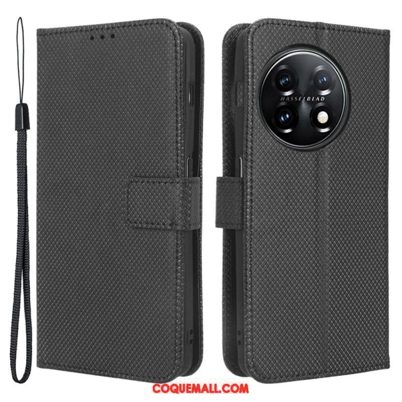 Housse OnePlus 11 5G Texturée à Lanière