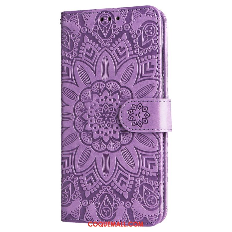 Housse OnePlus 12 5G Motif Tournesol à Lanière