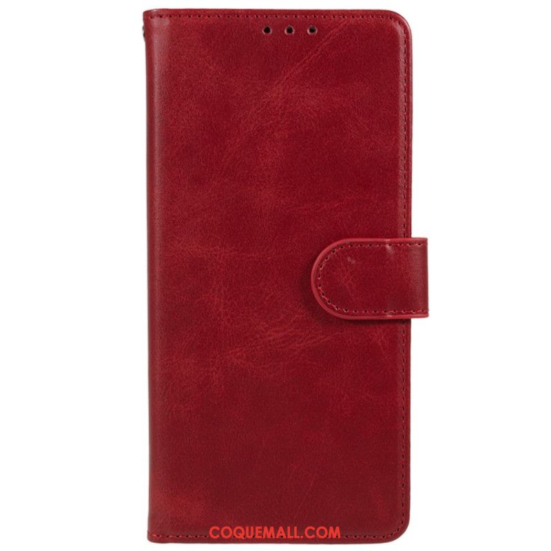 Housse OnePlus 12R Effet Cuir Lanière