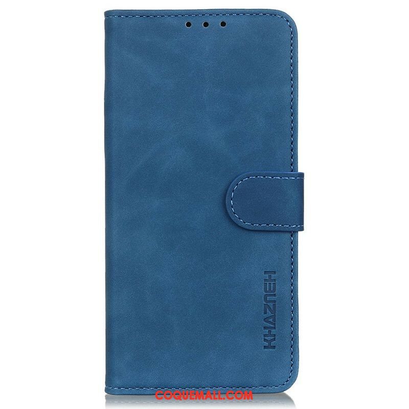 Housse OnePlus Nord 2 5G Mate Effet Cuir Vintage KHAZNEH