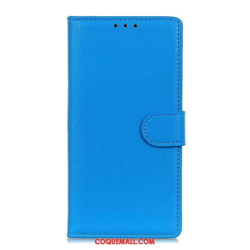 Housse OnePlus Nord 2 5G Simili Cuir Litchi