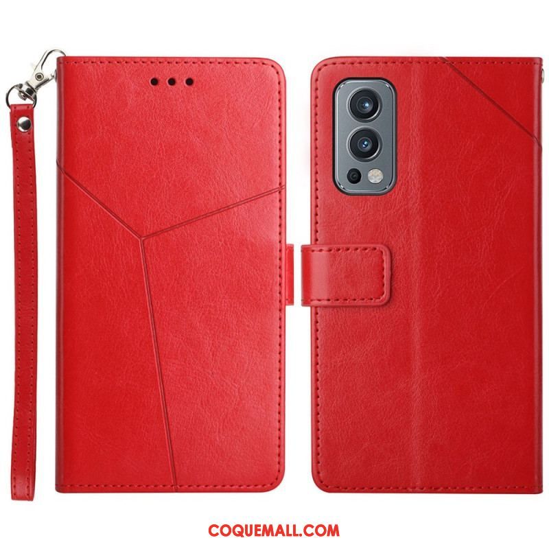 Housse OnePlus Nord 2 5G Style Cuir Géo Y Design