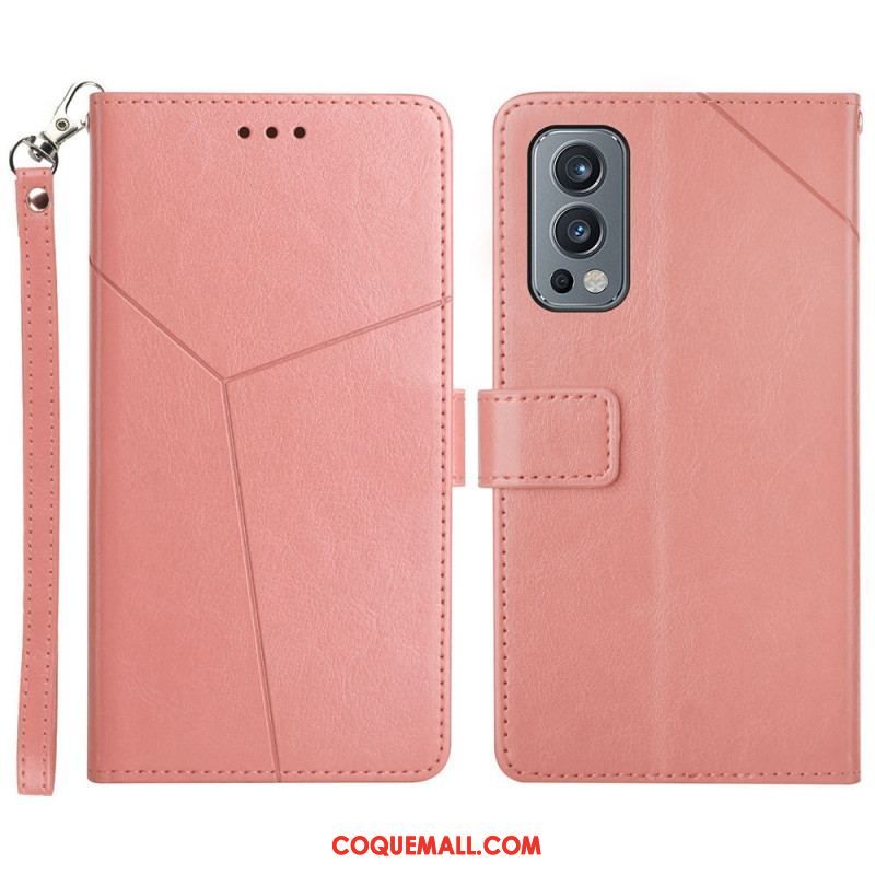 Housse OnePlus Nord 2 5G Style Cuir Géo Y Design