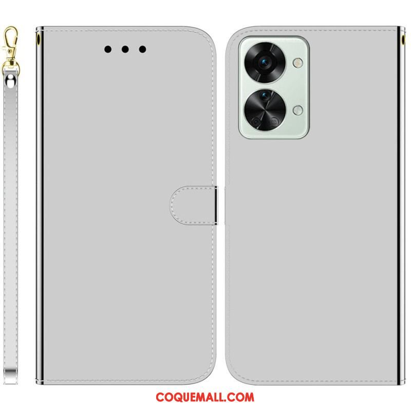 Housse OnePlus Nord 2T 5G Effet Miroir Simili Cuir