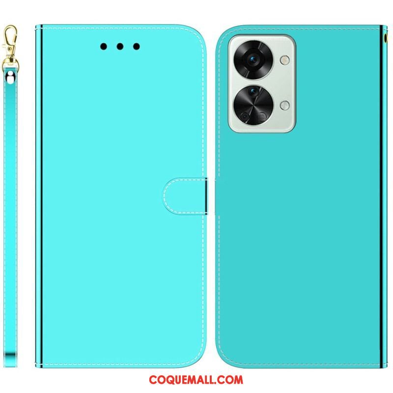 Housse OnePlus Nord 2T 5G Effet Miroir Simili Cuir