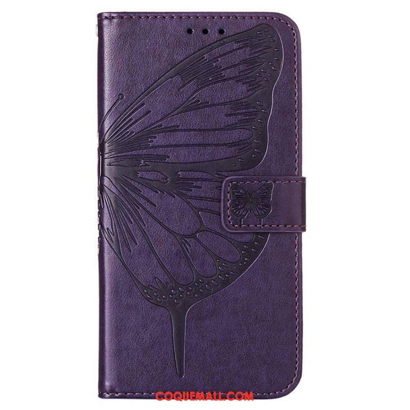 Housse OnePlus Nord 2T 5G Papillon Artistique à Lanière