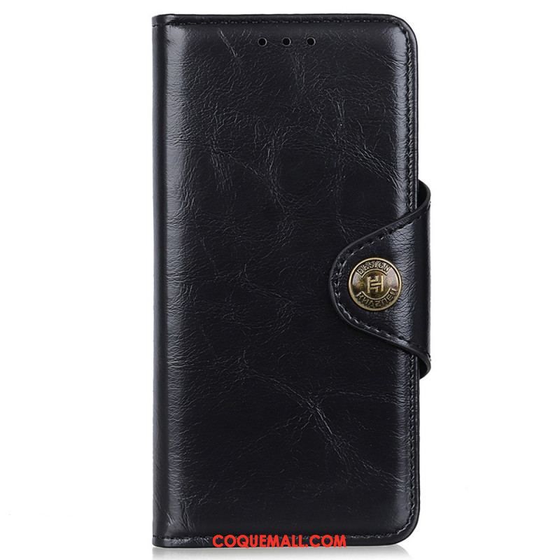 Housse OnePlus Nord 2T 5G Simili Cuir Vintage Bouton