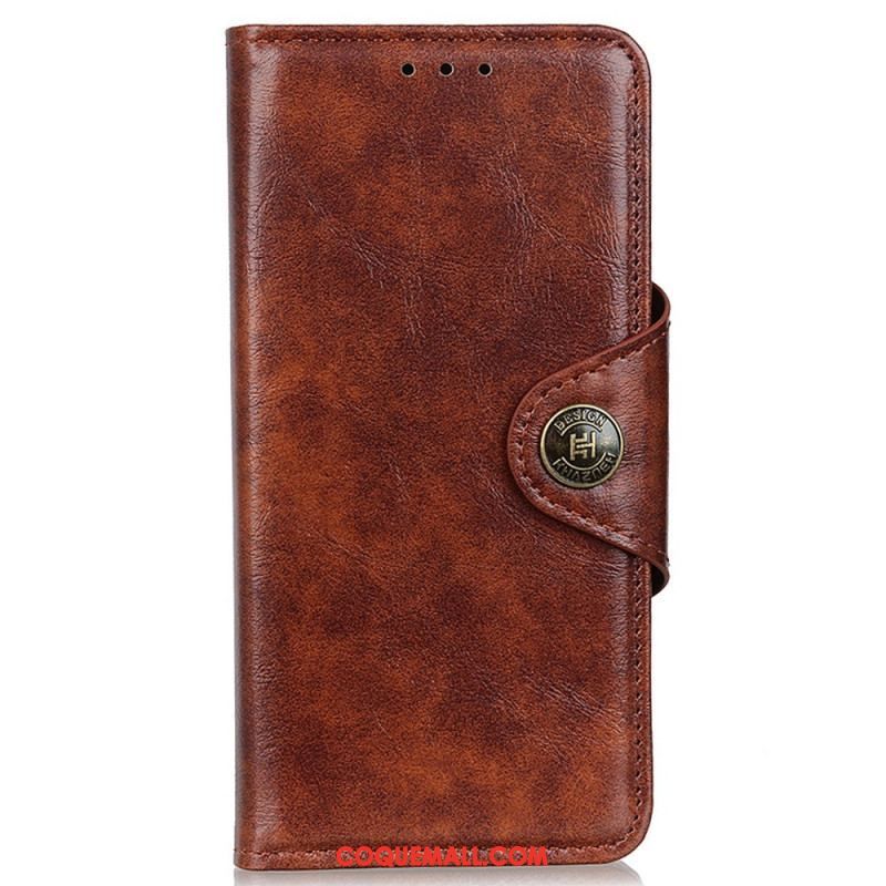 Housse OnePlus Nord 2T 5G Simili Cuir Vintage Bouton